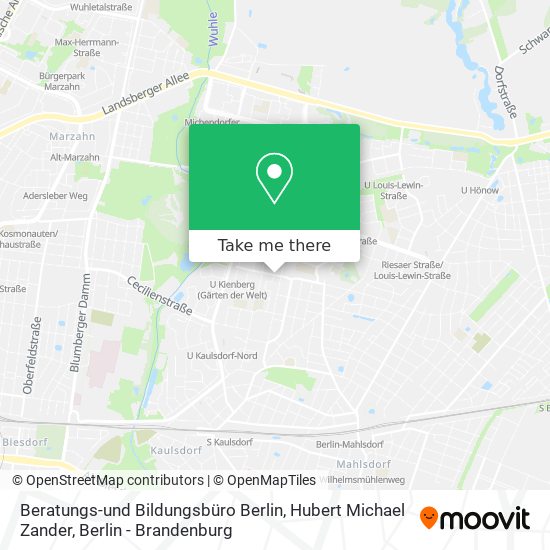 Beratungs-und Bildungsbüro Berlin, Hubert Michael Zander map