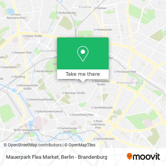 Mauerpark Flea Market map