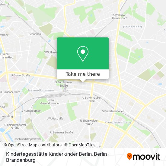 Карта Kindertagesstätte Kinderkinder Berlin