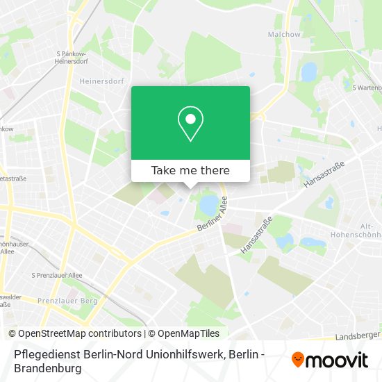 Карта Pflegedienst Berlin-Nord Unionhilfswerk