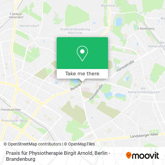 Карта Praxis für Physiotherapie Birgit Arnold