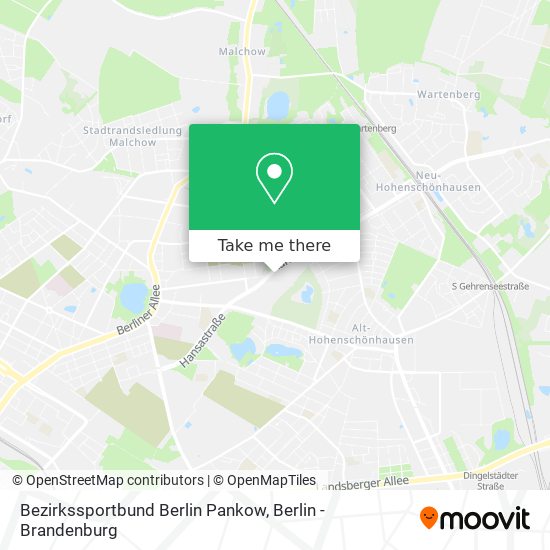 Bezirkssportbund Berlin Pankow map