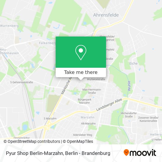 Pyur Shop Berlin-Marzahn map