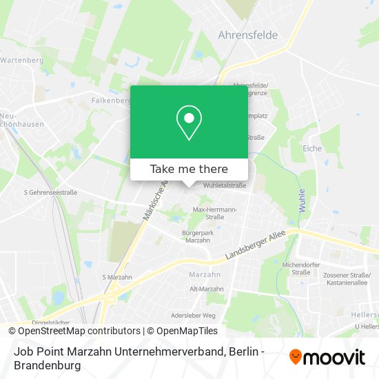 Карта Job Point Marzahn Unternehmerverband