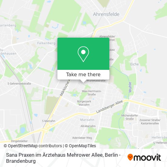 Sana Praxen im Ärztehaus Mehrower Allee map