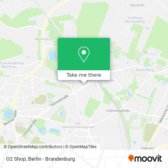 O2 Shop map