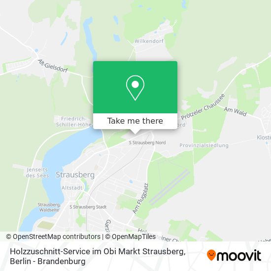 Карта Holzzuschnitt-Service im Obi Markt Strausberg