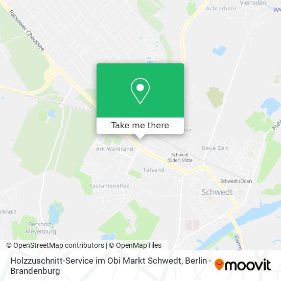 Holzzuschnitt-Service im Obi Markt Schwedt map