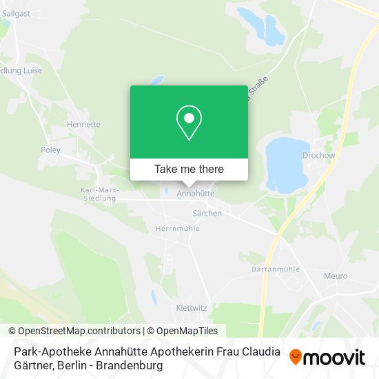 Карта Park-Apotheke Annahütte Apothekerin Frau Claudia Gärtner