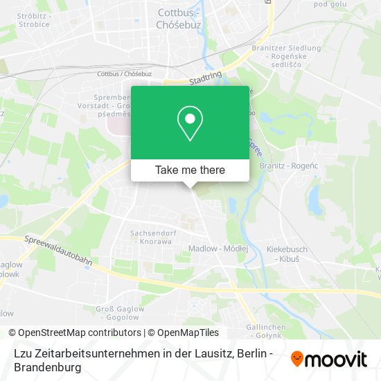 Lzu Zeitarbeitsunternehmen in der Lausitz map