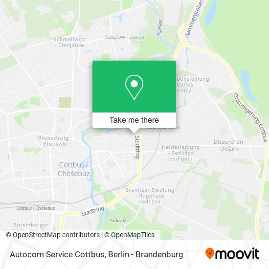 Autocom Service Cottbus map