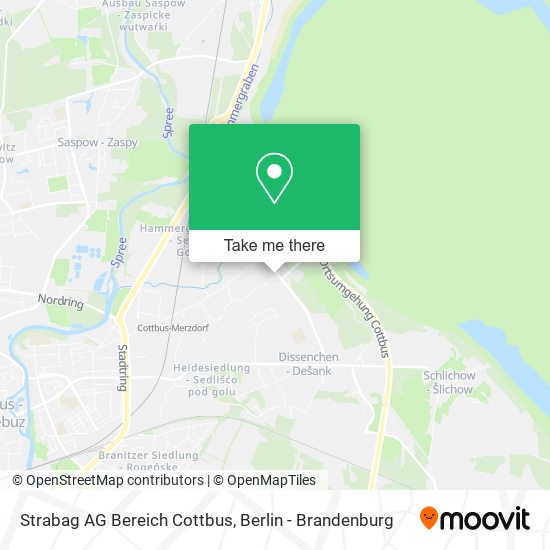 Карта Strabag AG Bereich Cottbus