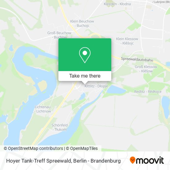 Hoyer Tank-Treff Spreewald map