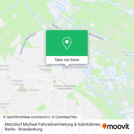 Карта Metzdorf Michael Fahrradvermietung & Kahnfahrten