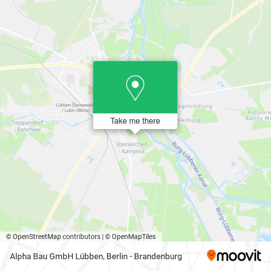 Карта Alpha Bau GmbH Lübben