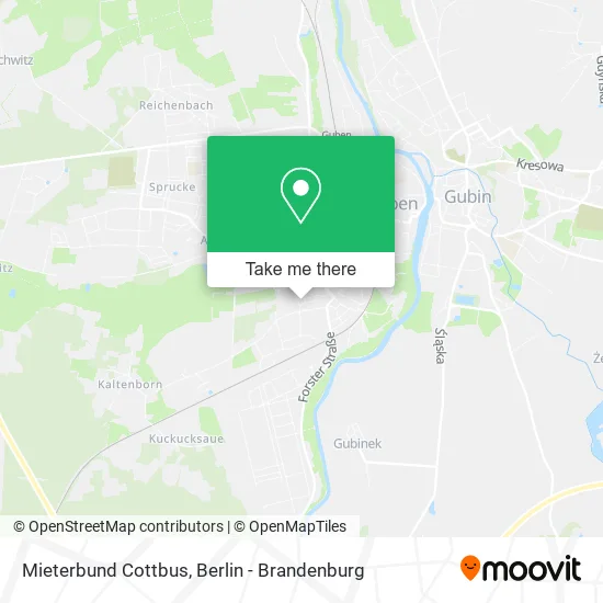 Карта Mieterbund Cottbus