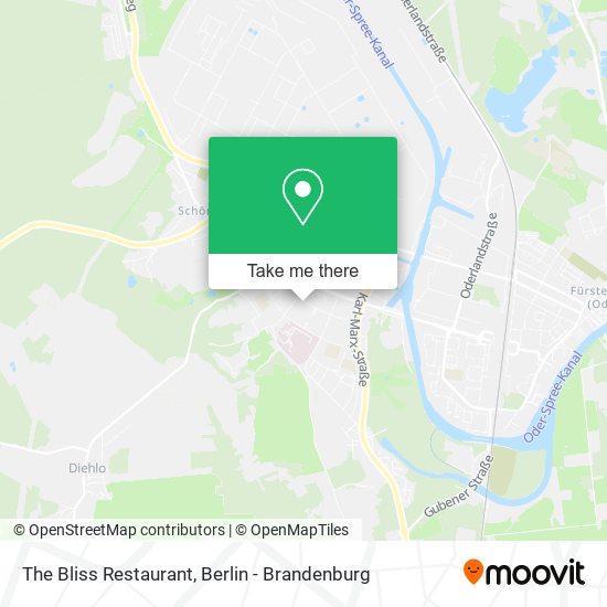 The Bliss Restaurant map