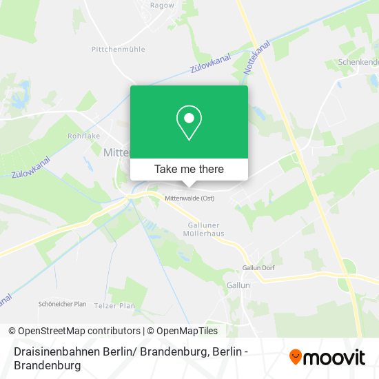 Draisinenbahnen Berlin/ Brandenburg map