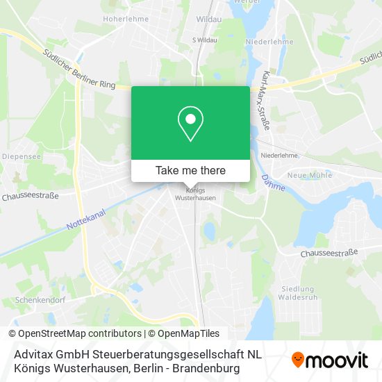 Advitax GmbH Steuerberatungsgesellschaft NL Königs Wusterhausen map