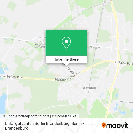 Карта Unfallgutachten Berlin Brandenburg