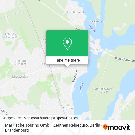 Märkische Touring GmbH Zeuthen Reisebüro map