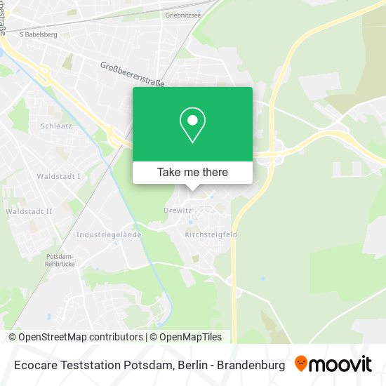 Ecocare Teststation Potsdam map