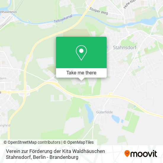 Карта Verein zur Förderung der Kita Waldhäuschen Stahnsdorf