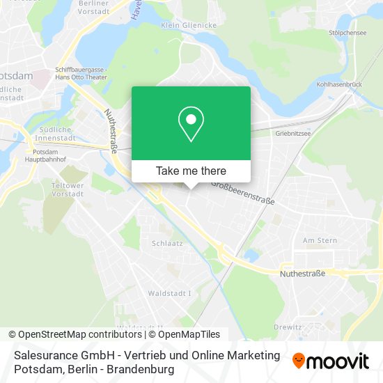 Карта Salesurance GmbH - Vertrieb und Online Marketing Potsdam