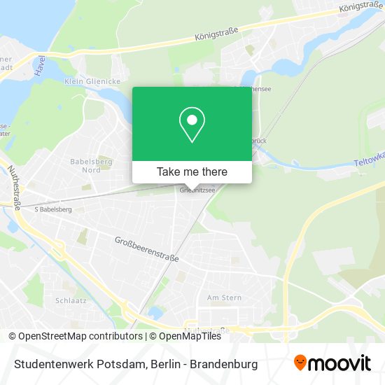 Studentenwerk Potsdam map