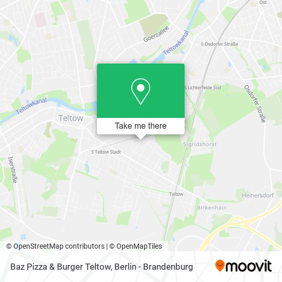 Карта Baz Pizza & Burger Teltow