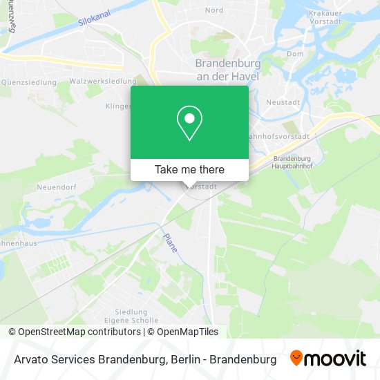 Arvato Services Brandenburg map