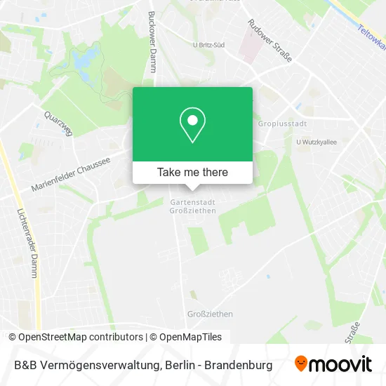 Карта B&B Vermögensverwaltung