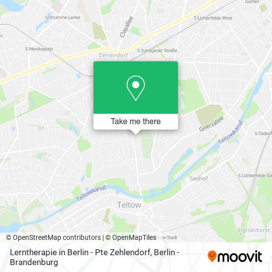 Lerntherapie in Berlin - Pte Zehlendorf map