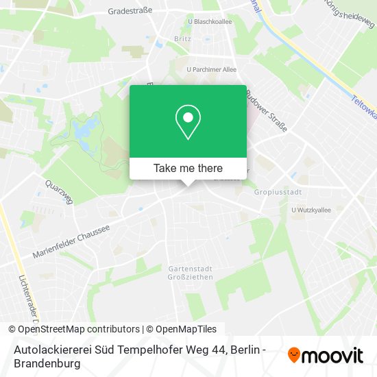 Autolackiererei Süd Tempelhofer Weg 44 map