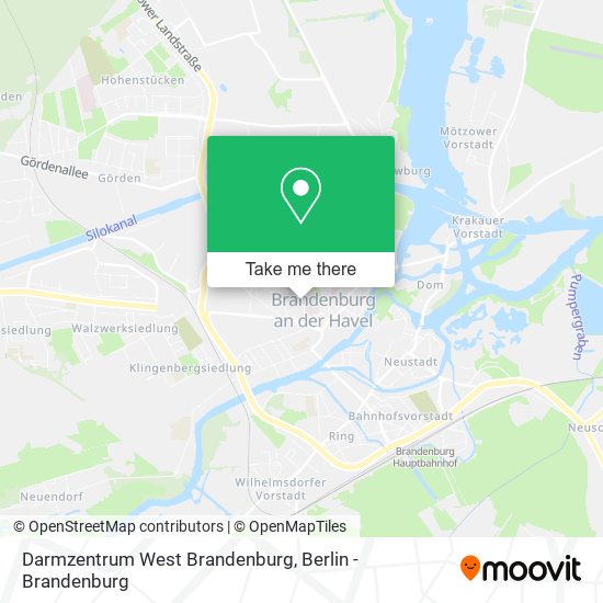 Darmzentrum West Brandenburg map