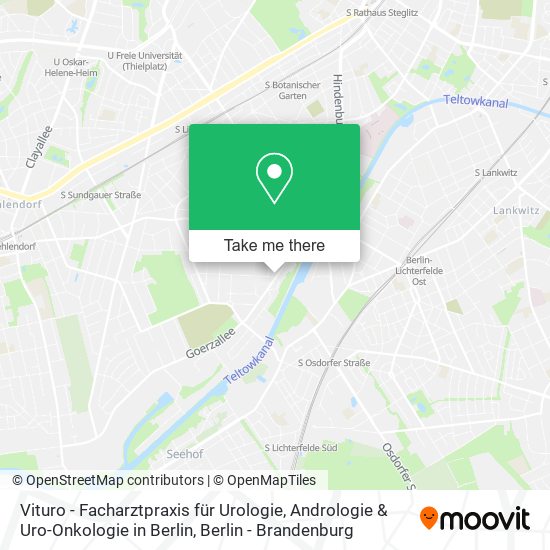 Карта Vituro - Facharztpraxis für Urologie, Andrologie & Uro-Onkologie in Berlin