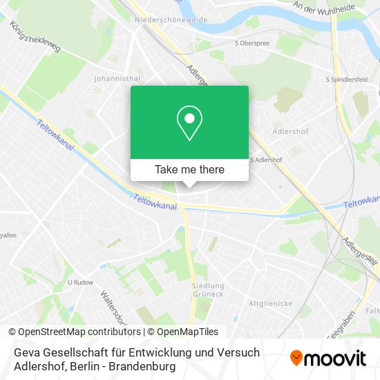 Geva Gesellschaft für Entwicklung und Versuch Adlershof map