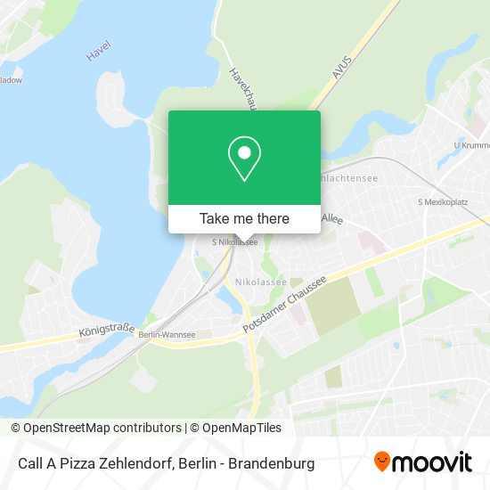 Карта Call A Pizza Zehlendorf