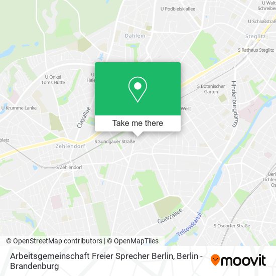 Карта Arbeitsgemeinschaft Freier Sprecher Berlin