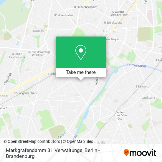 Markgrafendamm 31 Verwaltungs map