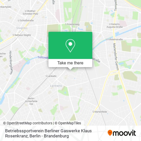 Betriebssportverein Berliner Gaswerke Klaus Rosenkranz map