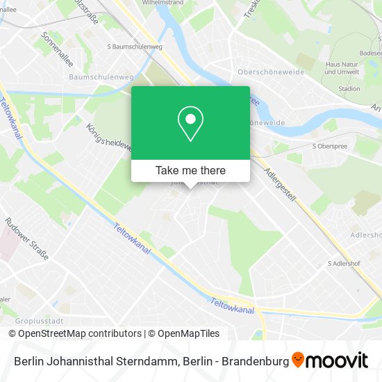 Berlin Johannisthal Sterndamm map