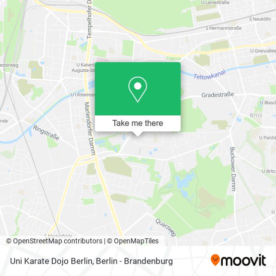 Uni Karate Dojo Berlin map