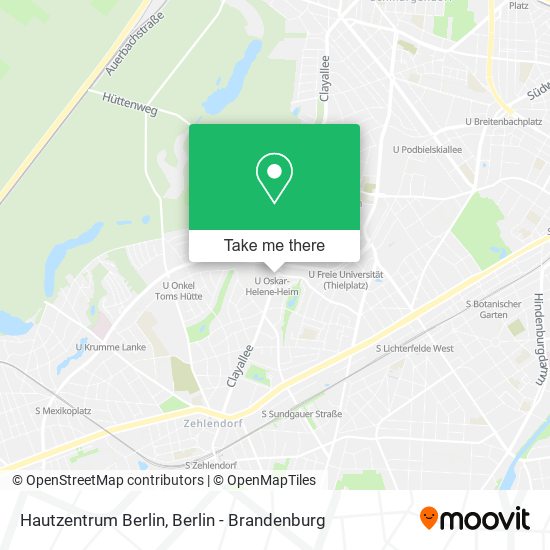 Hautzentrum Berlin map