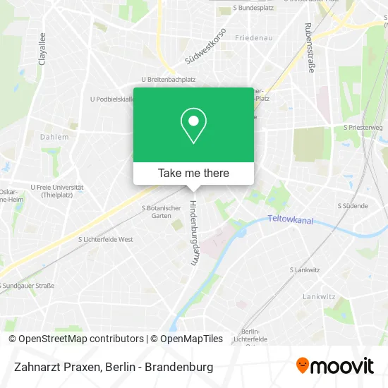 Карта Zahnarzt Praxen