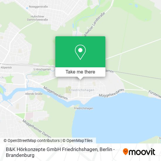 Карта B&K Hörkonzepte GmbH Friedrichshagen