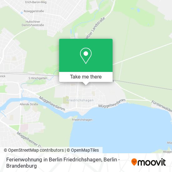 Карта Ferienwohnung in Berlin Friedrichshagen