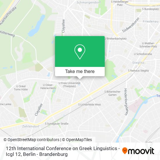 12th International Conference on Greek Linguistics - Icgl 12 map