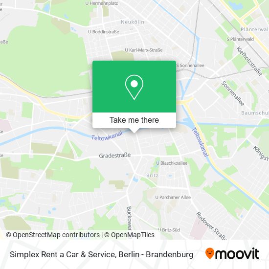 Карта Simplex Rent a Car & Service