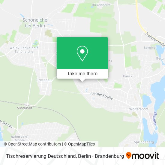 Карта Tischreservierung Deutschland